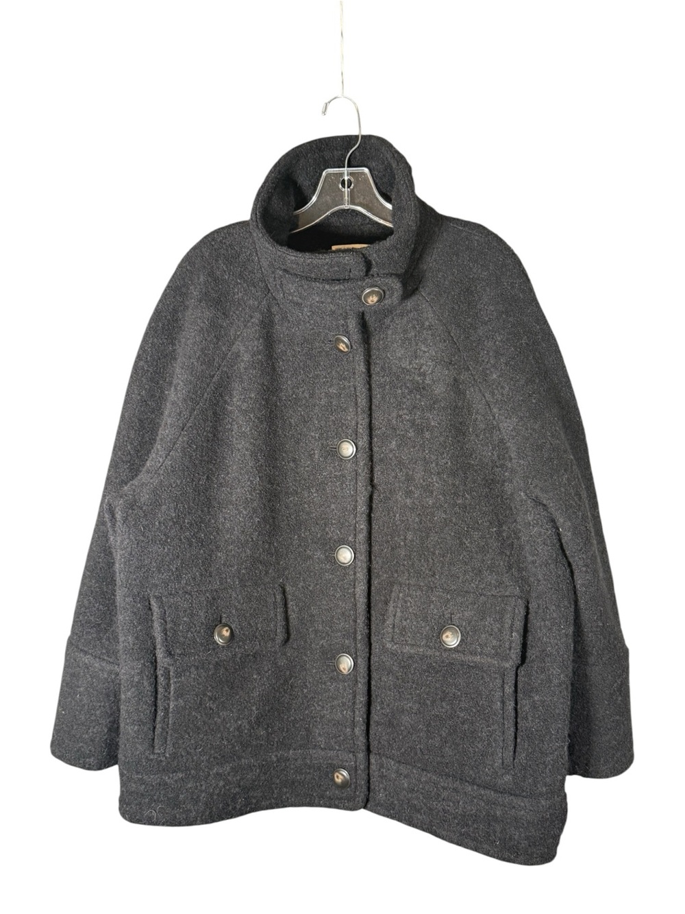 Sezane Leo Coat Wool Alpaca Mohair Blend Minimalist Texture Utility 44